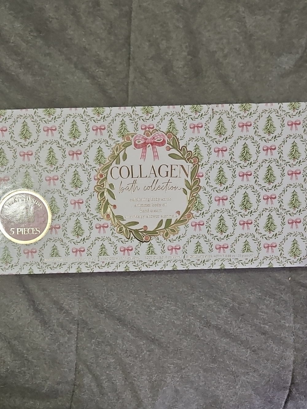 Collagen Bath Collection Gift Set - Pink & Green